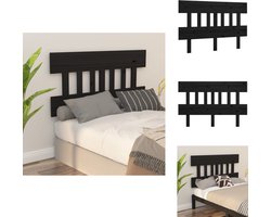 vidaXL Hoofdbord - Hoofdborden - Hoofdeinde - Houten Hoofdbord - Hoofdbord 163,5x3x81 cm massief grenenhout zwart