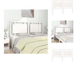 vidaXL Hoofdbord - Hoofdborden - Hoofdeinde - Houten Hoofdbord - Hoofdbord 165,5x4x100 cm massief grenenhout wit