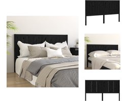 vidaXL Hoofdbord - Hoofdborden - Hoofdeinde - Houten Hoofdbord - Hoofdbord 205,5x4x100 cm massief grenenhout zwart