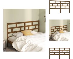 vidaXL Hoofdbord - Hoofdborden - Hoofdeinde - Houten Hoofdbord - Hoofdbord 206x4x100 cm massief grenenhout honingbruin