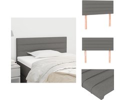 vidaXL Hoofdbord - Hoofdborden - Hoofdeinde - Houten Hoofdbord - Hoofdbord 80x5x78/88 cm stof donkergrijs