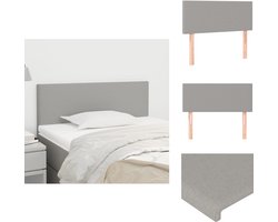 vidaXL Hoofdbord - Hoofdborden - Hoofdeinde - Houten Hoofdbord - Hoofdbord 80x5x78/88 cm stof lichtgrijs