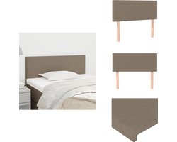 vidaXL Hoofdbord - Hoofdborden - Hoofdeinde - Houten Hoofdbord - Hoofdbord 80x5x78/88 cm stof taupe