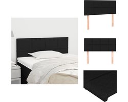 vidaXL Hoofdbord - Hoofdborden - Hoofdeinde - Houten Hoofdbord - Hoofdbord 80x5x78/88 cm stof zwart