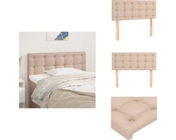 vidaXL Hoofdbord - Hoofdborden - Hoofdeinde - Houten Hoofdbord - Hoofdbord 90x5x78/88 cm kunstleer cappuccinokleurig
