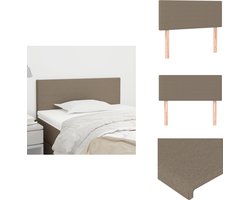 vidaXL Hoofdbord - Hoofdborden - Hoofdeinde - Houten Hoofdbord - Hoofdbord 90x5x78/88 cm stof taupe