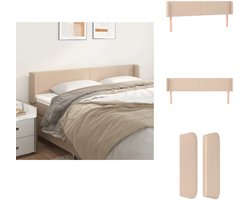 vidaXL Hoofdbord - Hoofdborden - Hoofdeinde - Houten Hoofdbord - Hoofdbord met randen 163x16x78/88 cm kunstleer cappuccinokleur