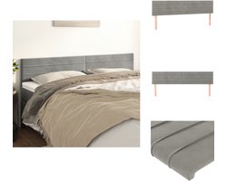 vidaXL Hoofdbord - Hoofdborden - Hoofdeinde - Houten Hoofdbord - Hoofdborden 2 st 100 x 5 x 78/88 cm fluweel lichtgrijs