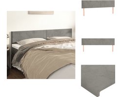 vidaXL Hoofdbord - Hoofdborden - Hoofdeinde - Houten Hoofdbord - Hoofdborden 2 st 100 x 5 x 78/88 cm fluweel lichtgrijs