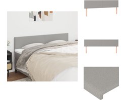 vidaXL Hoofdbord - Hoofdborden - Hoofdeinde - Houten Hoofdbord - Hoofdborden 2 st 100 x 5 x 78/88 cm stof lichtgrijs