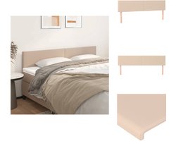 vidaXL Hoofdbord - Hoofdborden - Hoofdeinde - Houten Hoofdbord - Hoofdborden 2 st 100x5x78/88 cm kunstleer cappuccinokleurig