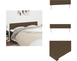 vidaXL Hoofdbord - Hoofdborden - Hoofdeinde - Houten Hoofdbord - Hoofdborden 2 st 100x5x78/88 cm stof donkerbruin
