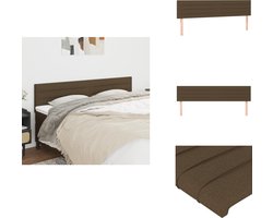 vidaXL Hoofdbord - Hoofdborden - Hoofdeinde - Houten Hoofdbord - Hoofdborden 2 st 100x5x78/88 cm stof donkerbruin