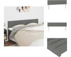 vidaXL Hoofdbord - Hoofdborden - Hoofdeinde - Houten Hoofdbord - Hoofdborden 2 st 100x5x78/88 cm stof donkergrijs