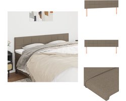 vidaXL Hoofdbord - Hoofdborden - Hoofdeinde - Houten Hoofdbord - Hoofdborden 2 st 100x5x78/88 cm stof taupe