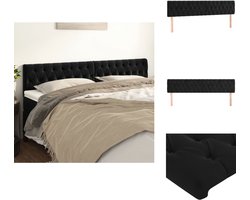 vidaXL Hoofdbord - Hoofdborden - Hoofdeinde - Houten Hoofdbord - Hoofdborden 2 st 100x7x78/88 cm fluweel zwart