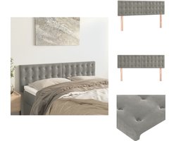 vidaXL Hoofdbord - Hoofdborden - Hoofdeinde - Houten Hoofdbord - Hoofdborden 2 st 72x5x78/88 cm fluweel lichtgrijs