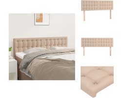 vidaXL Hoofdbord - Hoofdborden - Hoofdeinde - Houten Hoofdbord - Hoofdborden 2 st 72x5x78/88 cm kunstleer cappuccinokleurig