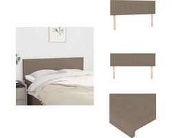 vidaXL Hoofdbord - Hoofdborden - Hoofdeinde - Houten Hoofdbord - Hoofdborden 2 st 72x5x78/88 cm stof taupe
