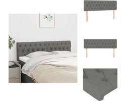 vidaXL Hoofdbord - Hoofdborden - Hoofdeinde - Houten Hoofdbord - Hoofdborden 2 st 72x7x78/88 cm stof donkergrijs