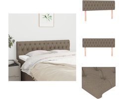 vidaXL Hoofdbord - Hoofdborden - Hoofdeinde - Houten Hoofdbord - Hoofdborden 2 st 72x7x78/88 cm stof taupe