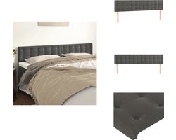 vidaXL Hoofdbord - Hoofdborden - Hoofdeinde - Houten Hoofdbord - Hoofdborden 2 st 80x5x78/88 cm fluweel donkergrijs