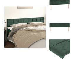 vidaXL Hoofdbord - Hoofdborden - Hoofdeinde - Houten Hoofdbord - Hoofdborden 2 st 80x5x78/88 cm fluweel donkergroen