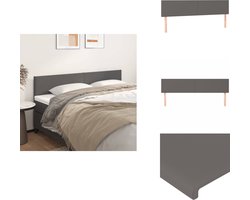 vidaXL Hoofdbord - Hoofdborden - Hoofdeinde - Houten Hoofdbord - Hoofdborden 2 st 80x5x78/88 cm kunstleer grijs