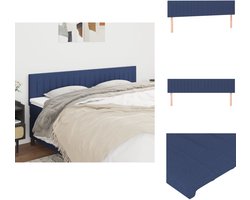 vidaXL Hoofdbord - Hoofdborden - Hoofdeinde - Houten Hoofdbord - Hoofdborden 2 st 80x5x78/88 cm stof blauw