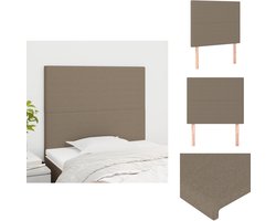 vidaXL Hoofdbord - Hoofdborden - Hoofdeinde - Houten Hoofdbord - Hoofdborden 2 st 80x5x78/88 cm stof taupe