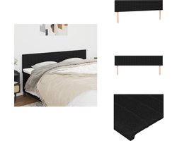 vidaXL Hoofdbord - Hoofdborden - Hoofdeinde - Houten Hoofdbord - Hoofdborden 2 st 80x5x78/88 cm stof zwart
