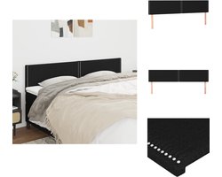 vidaXL Hoofdbord - Hoofdborden - Hoofdeinde - Houten Hoofdbord - Hoofdborden 2 st 80x5x78/88 cm stof zwart