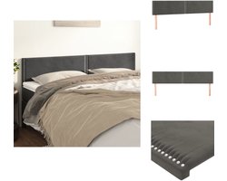 vidaXL Hoofdbord - Hoofdborden - Hoofdeinde - Houten Hoofdbord - Hoofdborden 2 st 90x5x78/88 cm fluweel donkergrijs