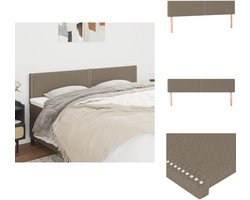 vidaXL Hoofdbord - Hoofdborden - Hoofdeinde - Houten Hoofdbord - Hoofdborden 2 st 90x5x78/88 cm stof taupe
