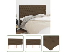 vidaXL Hoofdbord - Hoofdborden - Hoofdeinde - Houten Hoofdbord - Hoofdborden 4 st 100x7x78/88 cm stof donkerbruin