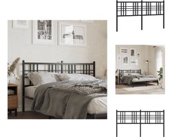 vidaXL Hoofdbord - Hoofdborden - Hoofdeinde - Metalen Hoofdbord - Hoofdbord 160 cm metaal zwart