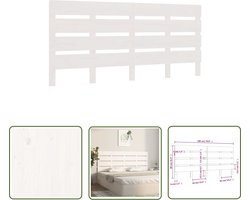 vidaXL Hoofdbord Kopen - Houten Hoofdbord - Hoofdbord 180x3x80 cm massief grenenhout wit - Hoofd Bord - Slaapkamervloeren - Bedroom Decor