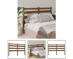 vidaXL Hoofdbord Kopen - Houten Hoofdbord - Hoofdbord 206x4x100 cm massief grenenhout honingbruin - Hoofddekens - Bedroom Decor - Slaapkamer Meubels