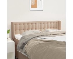 vidaXL Hoofdbord - Kunstleer - Cappuccino - 147x16x78/88 cm Hoofd Bord - Bedhoofdbord - Kapstok - Bedroom Decor - Leder Look