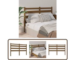 vidaXL Hoofdbord Massief Grenenhout Honingbruin Houten Hoofdbord - Hoofddekens - Bed Accessoires - Slaapkamer Decoratie - Grenenhout Meubels