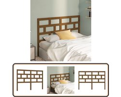 vidaXL Hoofdbord - Massief Grenenhout - Honingbruin Houten Hoofdbord - Hoofddekens - Klassieke Stijl - Grenenhout - Bruine Meubels