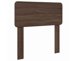 vidaXL - Hoofdbord - met - hoofdeinde - Bruin - Eiken - 80 - cm - Bewerkt - hout