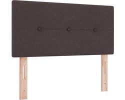 vidaXL - Hoofdbord - met - hoofdeinde - Donkerbruin - 100 - cm - Stof