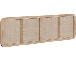 vidaXL - Hoofdbord - met - hoofdeinde - Naturel - 180 - x - 55 - x - 3 - cm - Rattan