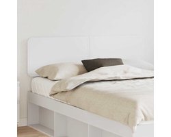 vidaXL - Hoofdbord - met - hoofdeinde - Wit - 160 - cm - Bewerkt - hout