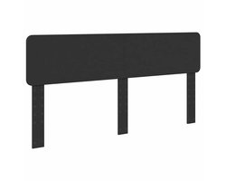 vidaXL - Hoofdbord - met - hoofdeinde - Zwart - Eiken - 180 - cm - Bewerkt - hout