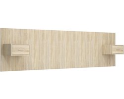 vidaXL - Hoofdbord - met - kastjes - bewerkt - hout - sonoma - eikenkleurig