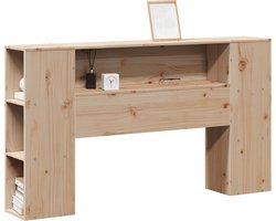 vidaXL - Hoofdbord - met - opbergruimte - 135 - cm - massief - grenenhout