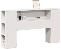 vidaXL - Hoofdbord - met - opbergruimte - 160 - cm - massief - grenenhout - wit