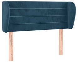 vidaXL - Hoofdbord - met - randen - 103x23x78/88 - cm - fluweel - donkerblauw